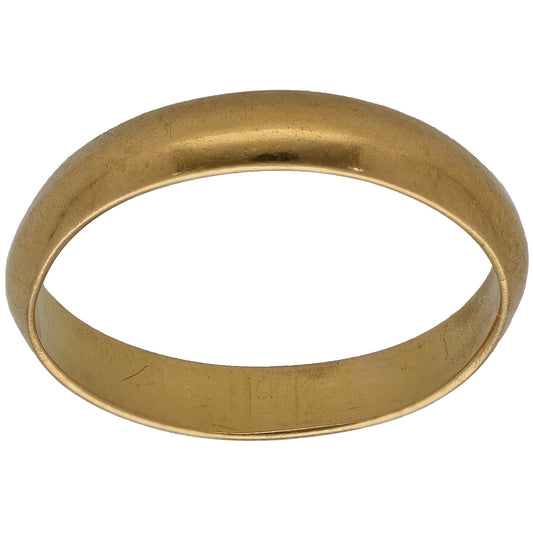 22ct Gold Plain Wedding Ring Size Q