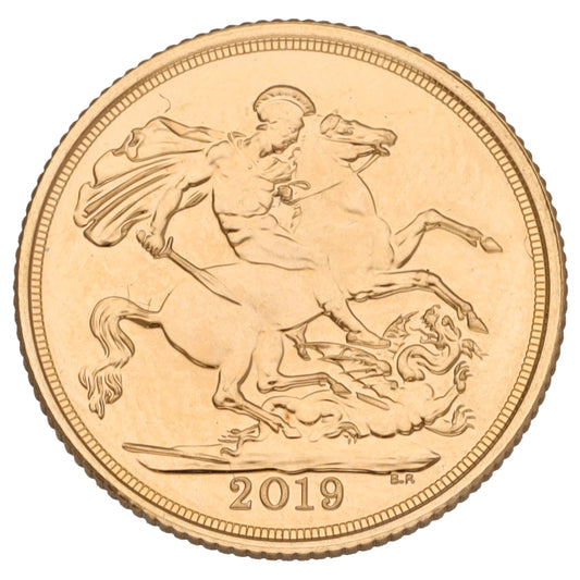 22ct Gold Queen Elizabeth II Full Sovereign Coin 2019