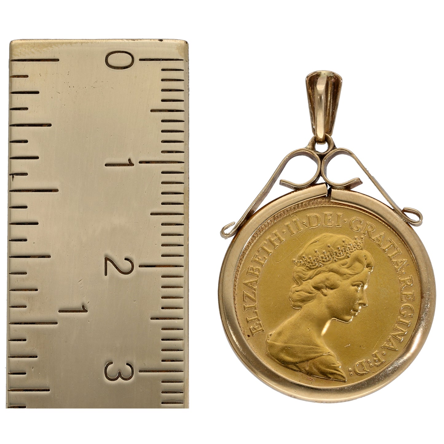 9ct Gold Half Sovereign Coin Pendant