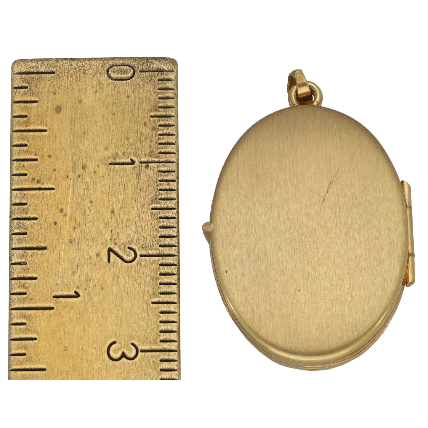 9ct Gold Amethyst Patterned Locket Pendant