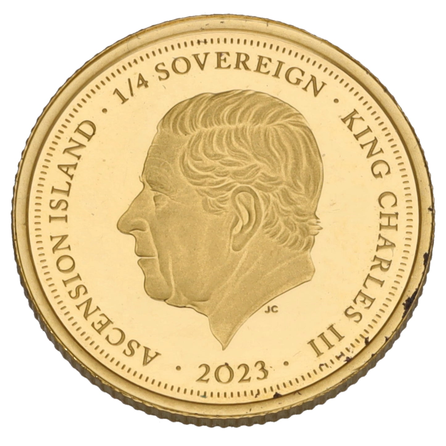 22ct Gold King Charles III Quarter Sovereign Coin 2023