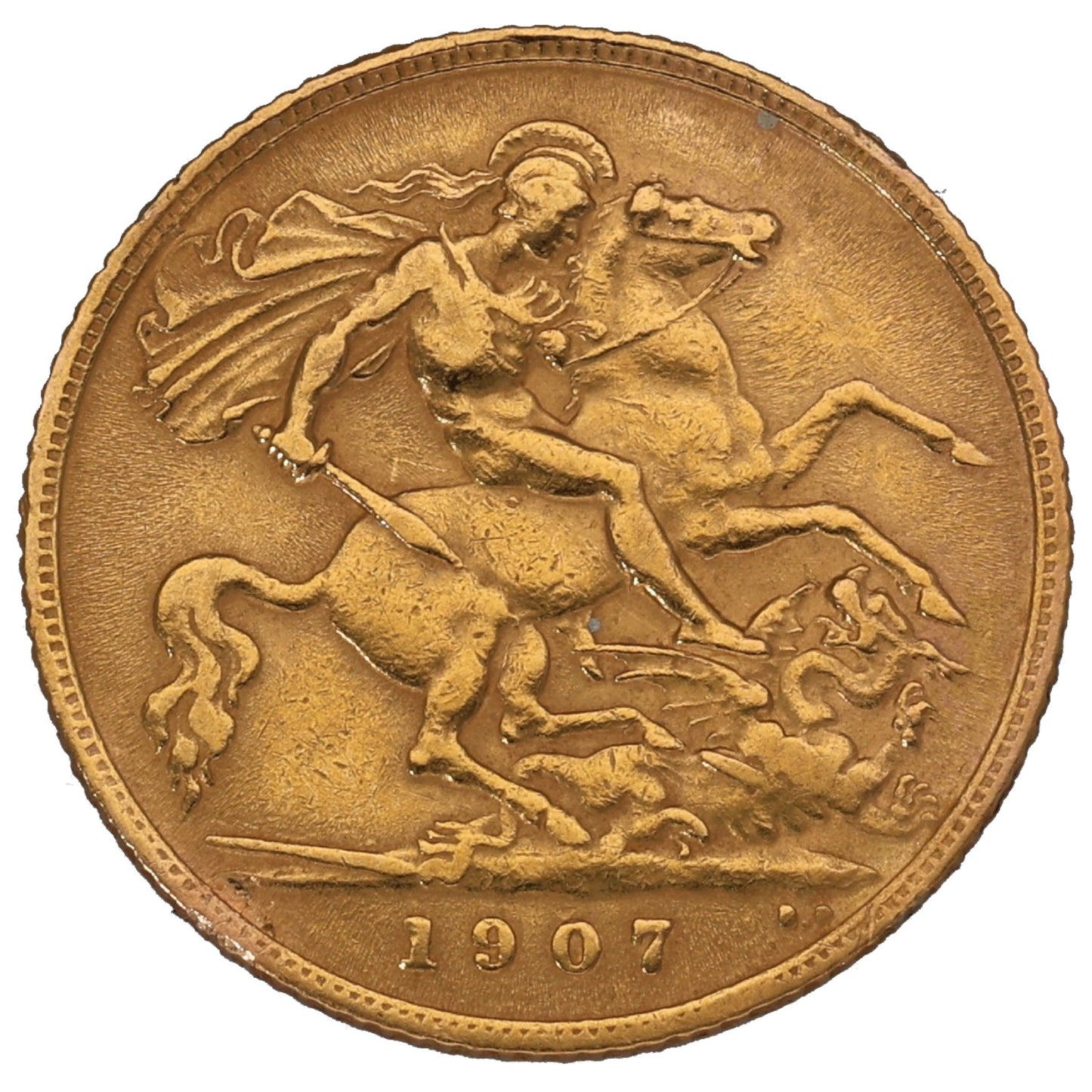 22ct Gold King Edward VII Half Sovereign Coin 1907