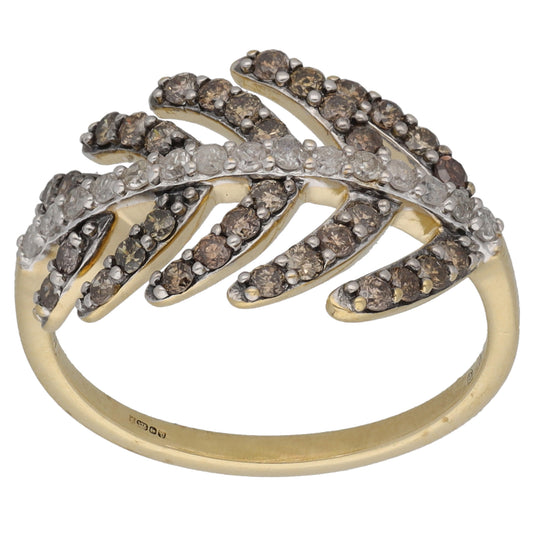 9ct Gold 0.49ct Diamond Dress/Cocktail Ring Size O