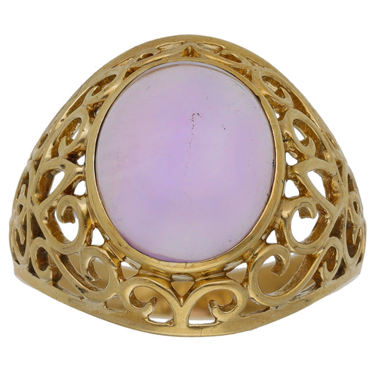 9ct Gold Amethyst Single Stone Ring Size M