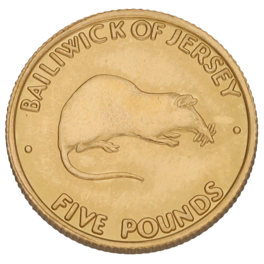 22ct Gold Queen Elizabeth II Silver Wedding Five Pounds Coin 1972