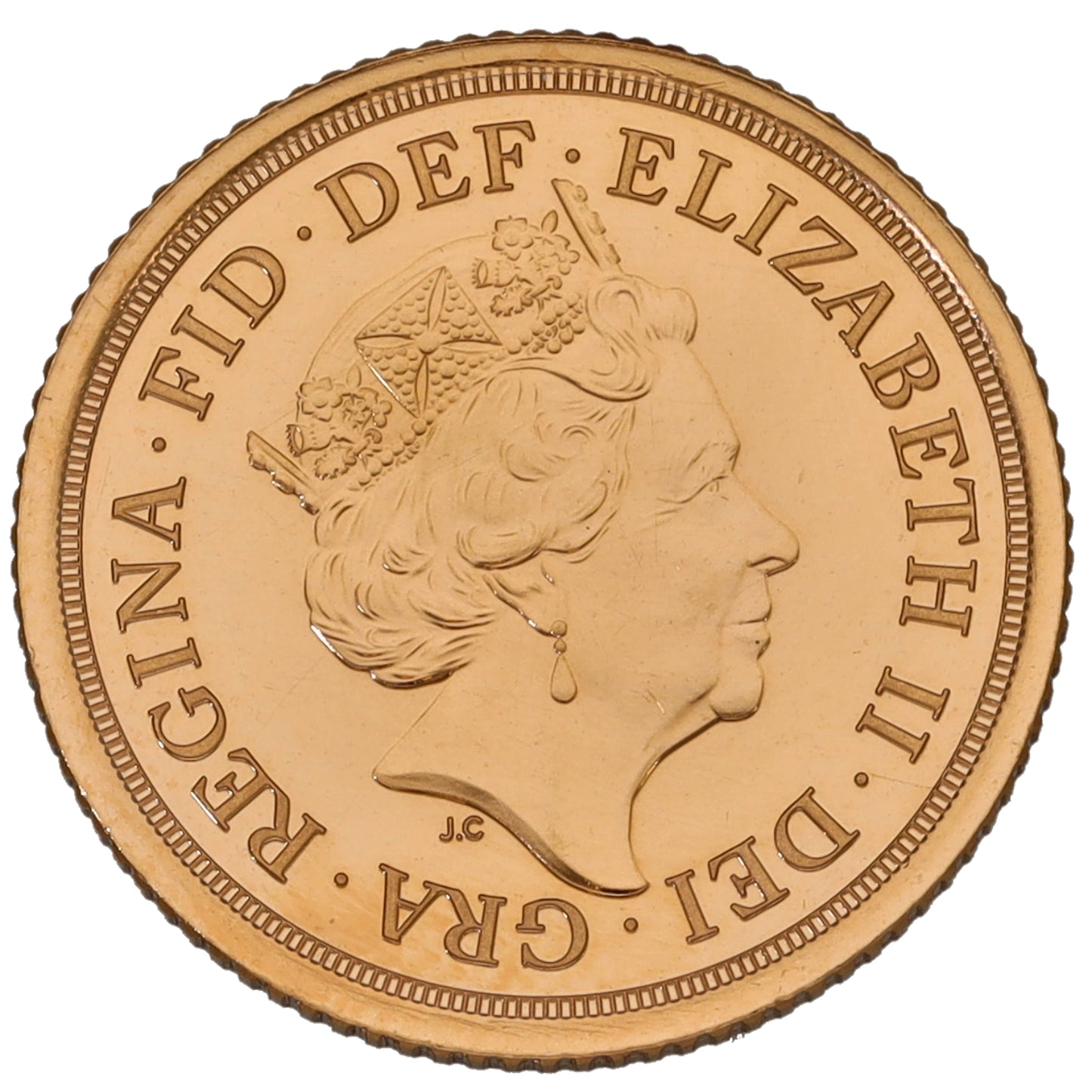 22ct Gold Queen Elizabeth II Full Sovereign Coin 2021
