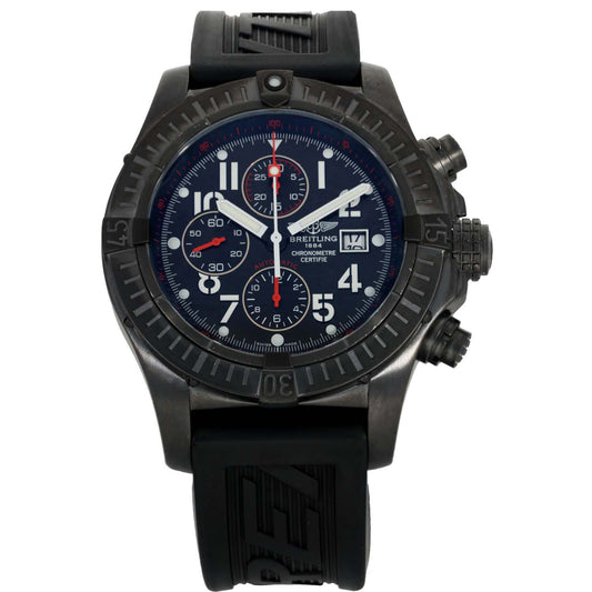 Breitling Super Avenger Blacksteel M13370 48mm PVD Steel Watch