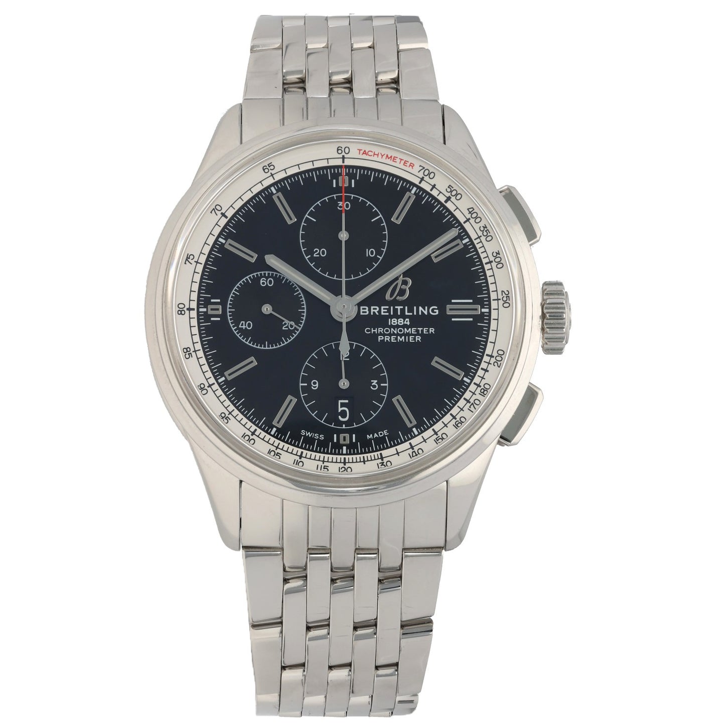 Breitling Breitling Premier Chronograph 42 A13315 Stainless steel chronograph watch with black dial and tachymeter bezel