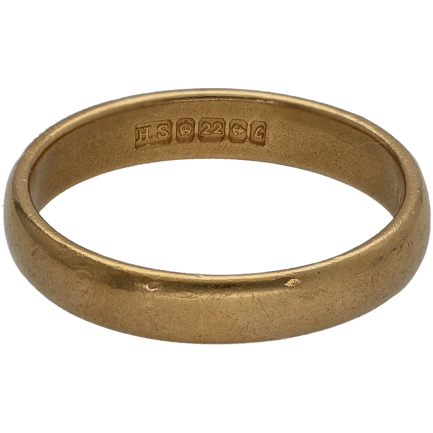 22ct Gold Plain Wedding Ring Size P