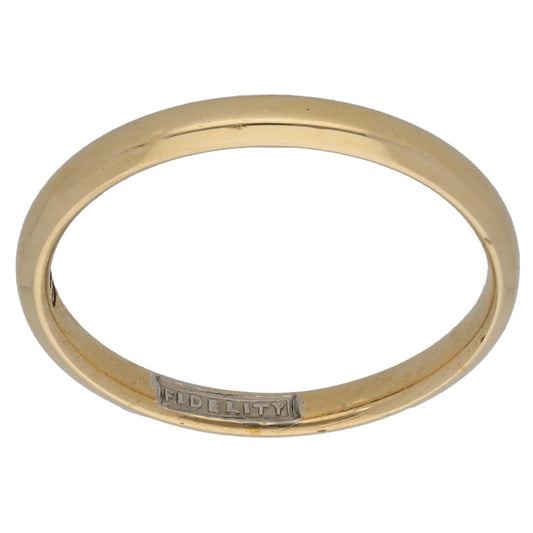 9ct Gold Plain Wedding Ring Size N