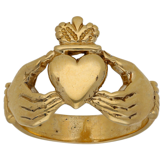 9ct Gold Claddagh Ring Size X