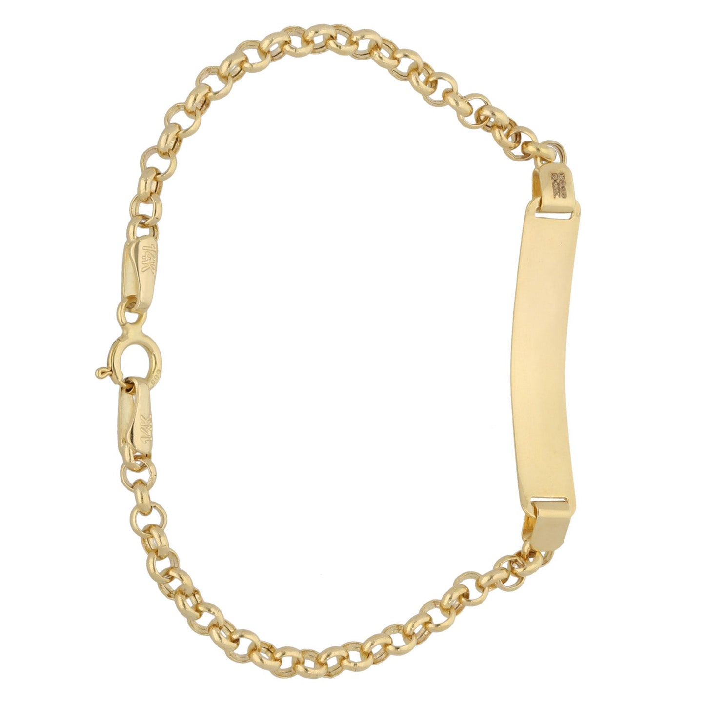 14ct Gold Kids Identity Belcher Bracelet