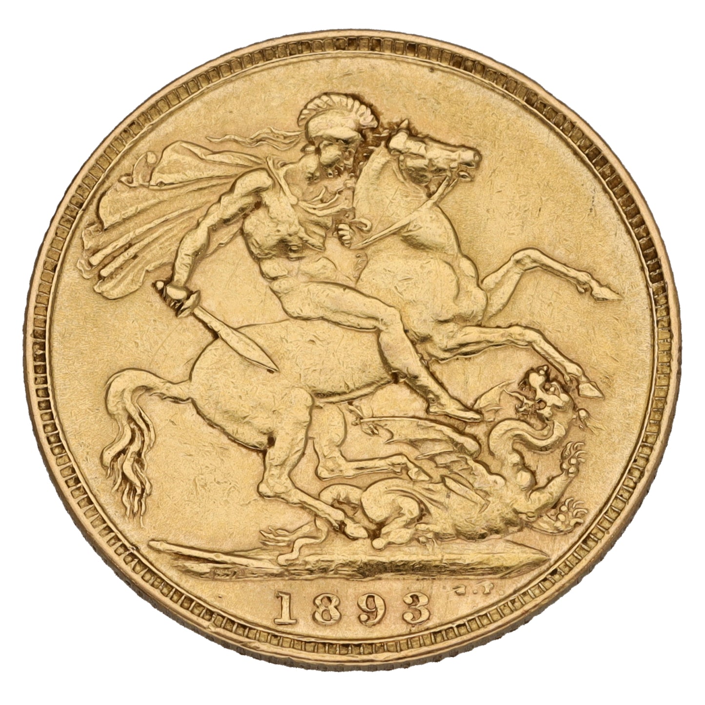 22ct Gold Queen Elizabeth II Full Sovereign Coin 1893