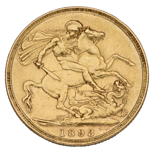 22ct Gold Queen Elizabeth II Full Sovereign Coin 1893