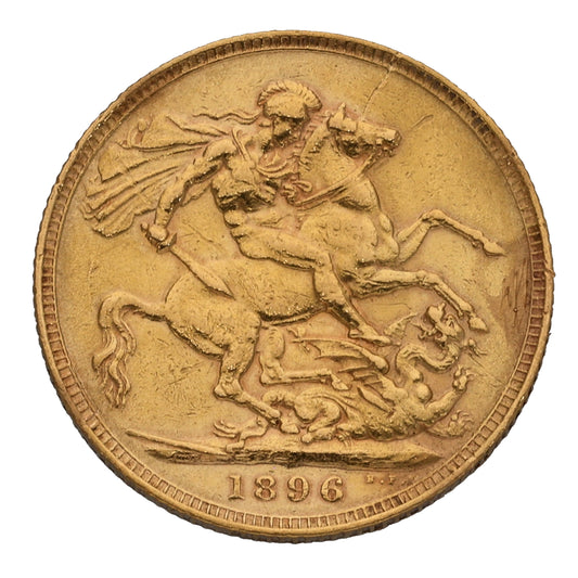 22ct Gold Queen Victoria Full Sovereign Coin 1896