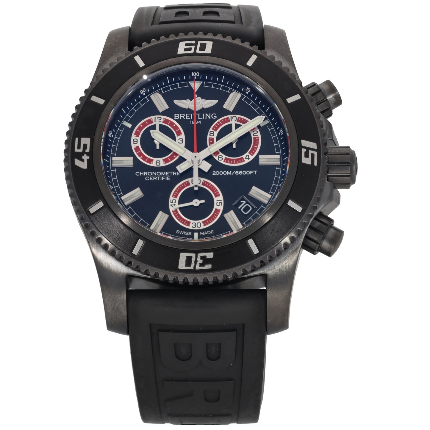 Breitling Superocean Chronograph M2000 M73310 46mm PVD Stainless Steel Watch