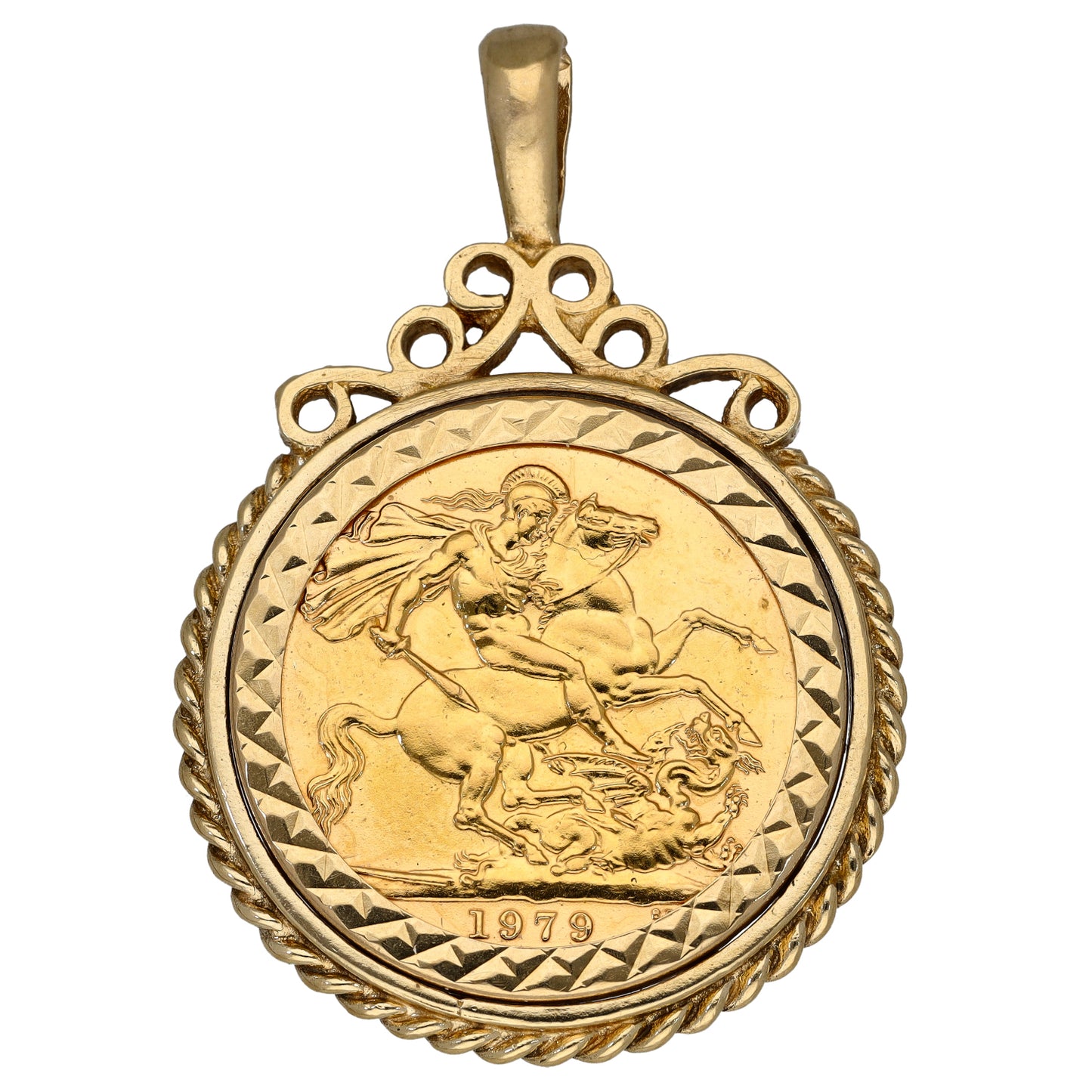9ct Gold Full Sovereign Coin Pendant