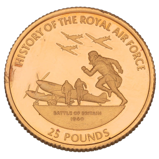 22ct Gold History Of The Royal Air Force 25 Pounds Coin 2008