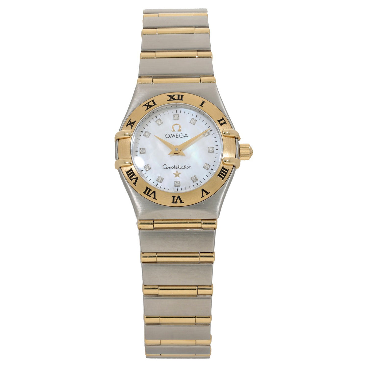 Omega Constellation 1262.75.00, with mother of pearl dial inside stainless steel and gold case and bracelet