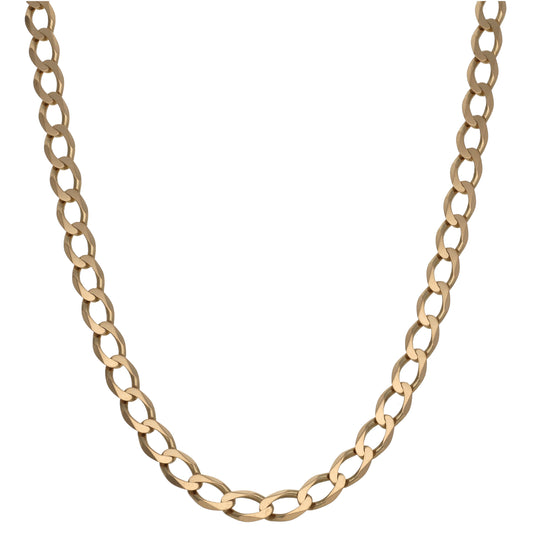 9ct Gold Curb Chain 26"