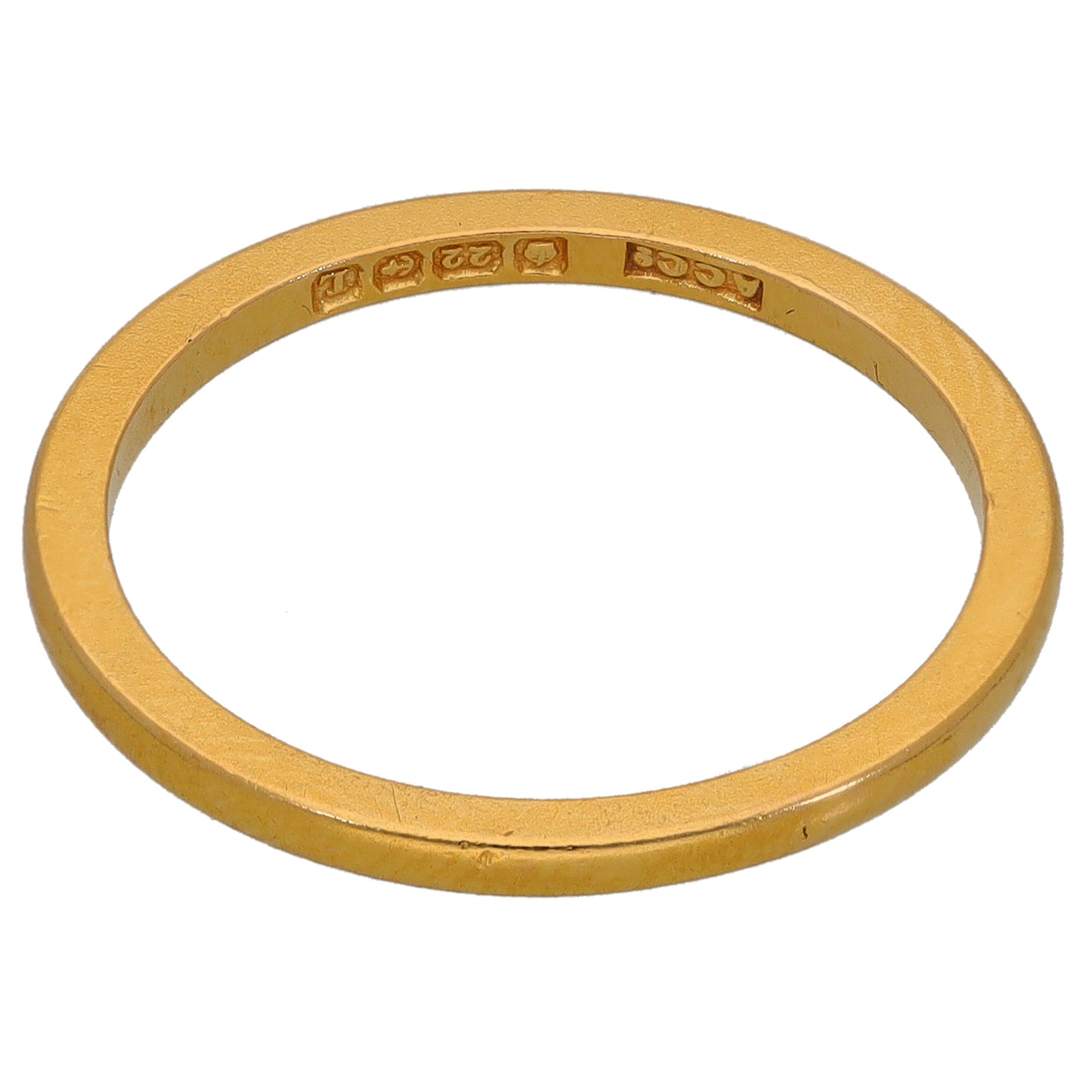 22ct Gold Plain Wedding Ring Size O