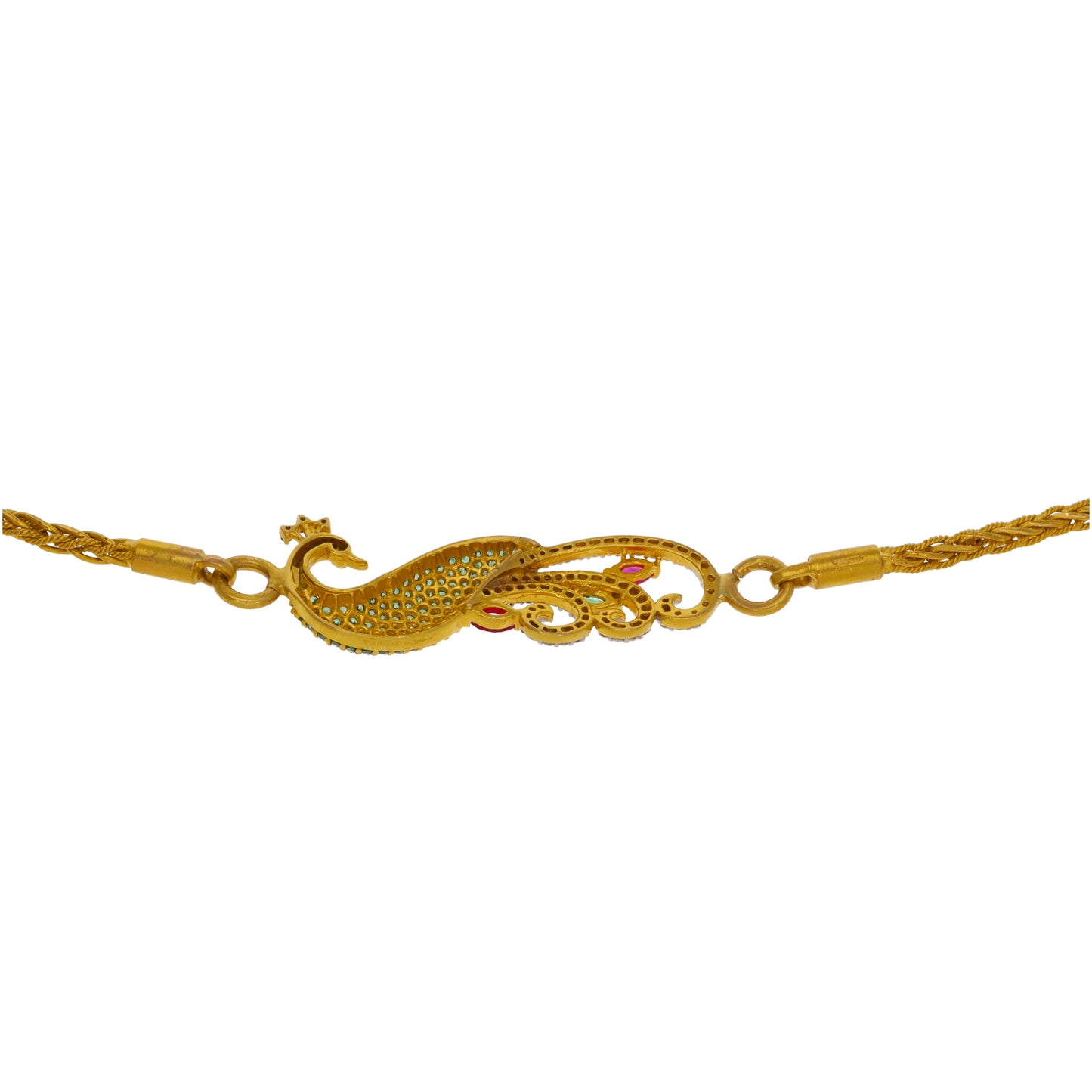 22ct Gold Imitation Gems Fancy Necklace 22"
