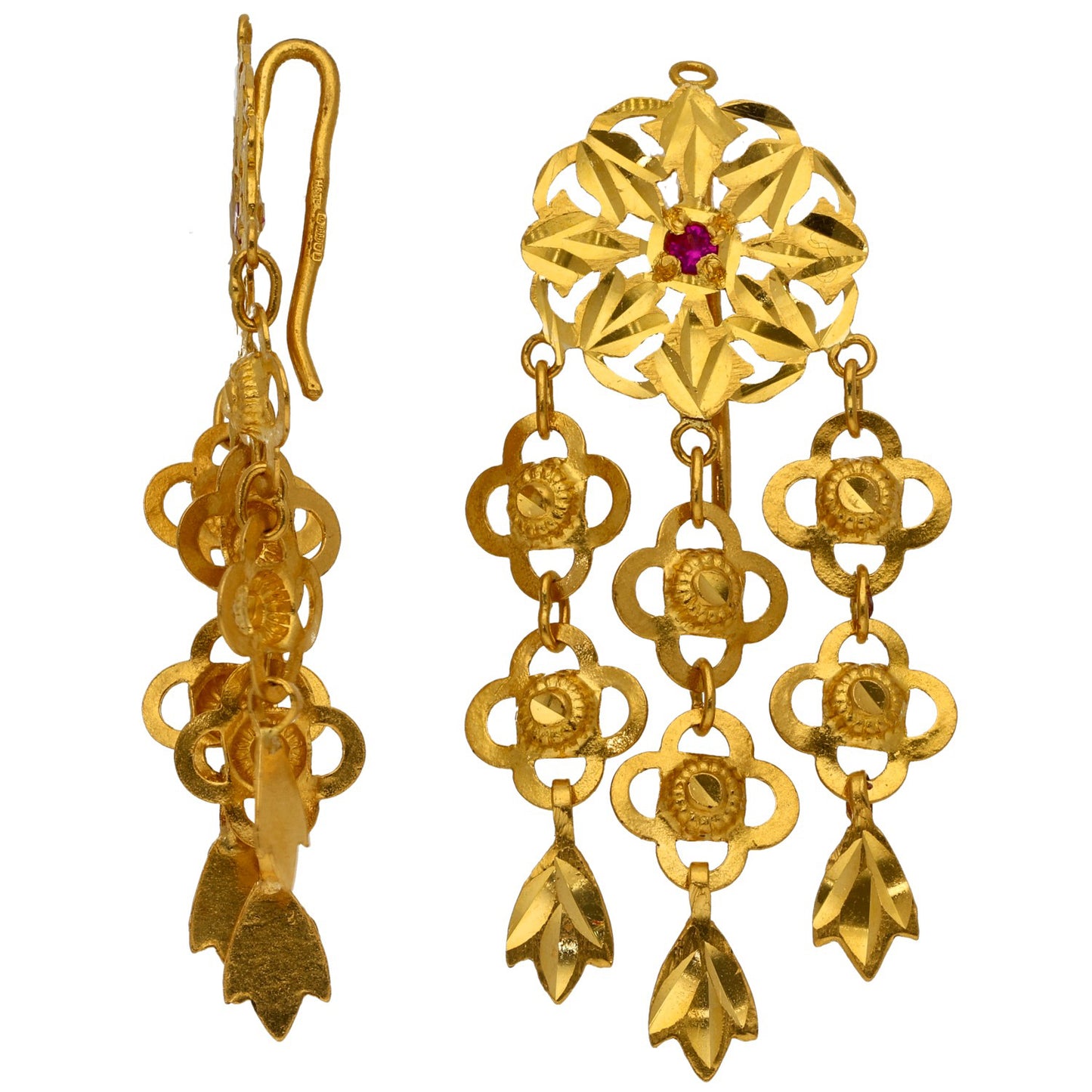 22ct Gold Imitation Drop Earrings
