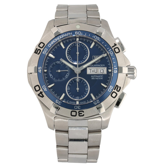 Tag Heuer Aquaracer CAF2012, with blue dial in 43mm stainless steel case and link bracelet