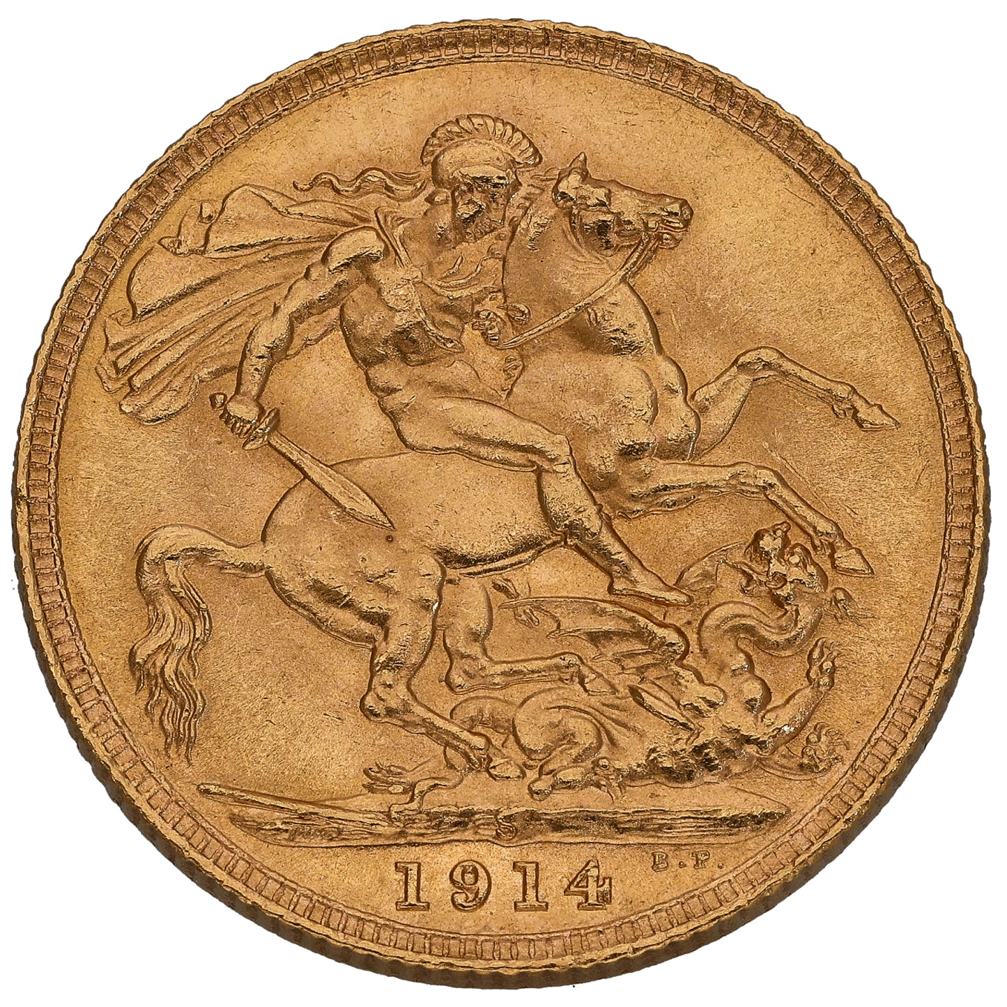 22ct Gold King George V Full Sovereign Coin 1914