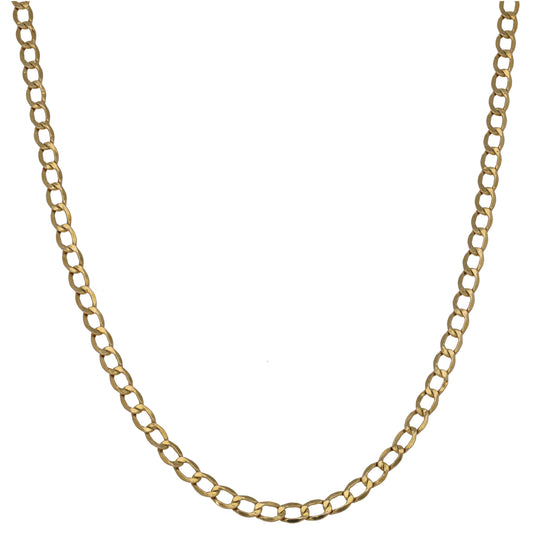9ct Gold Curb Chain 18"