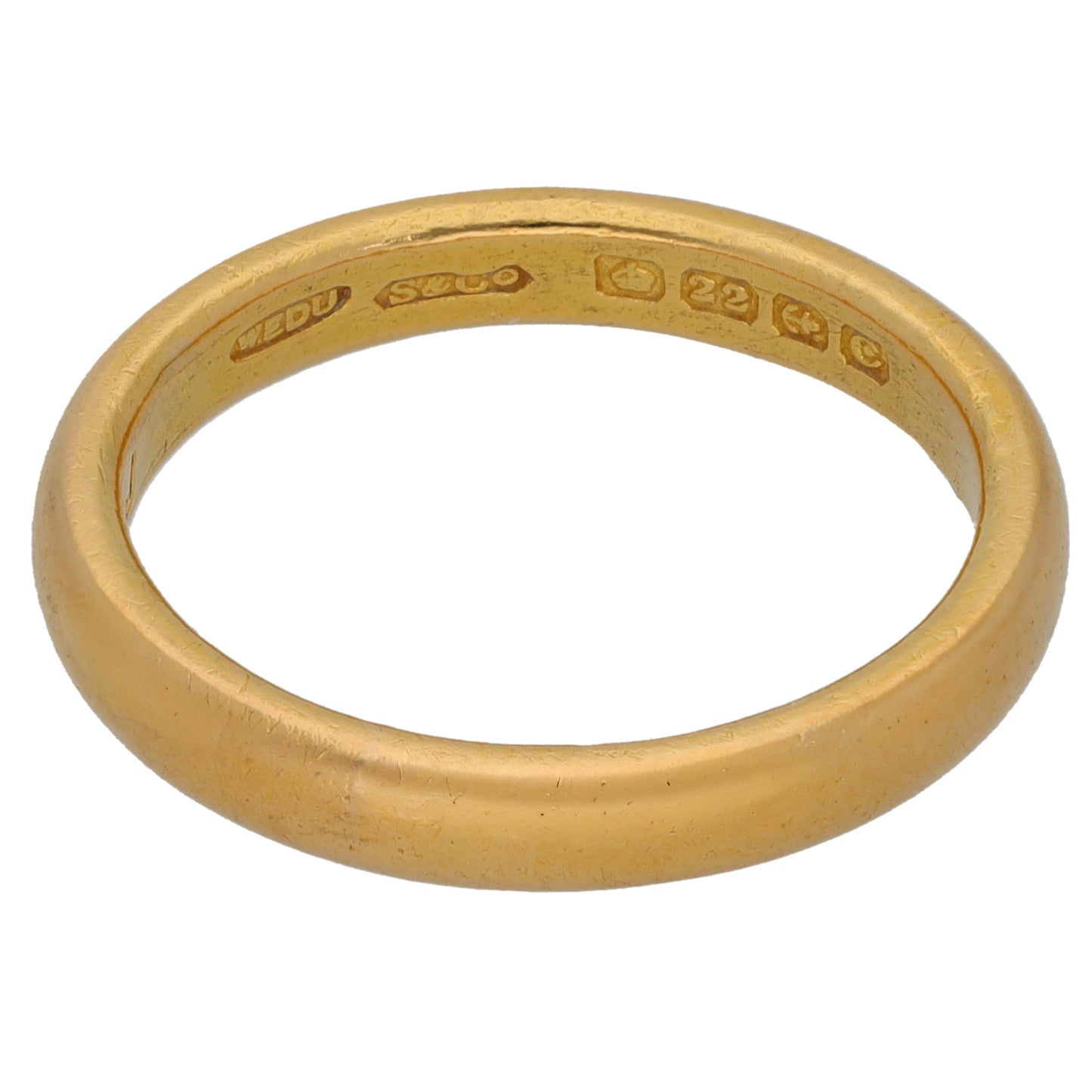 22ct Gold Plain Wedding Ring Size Q
