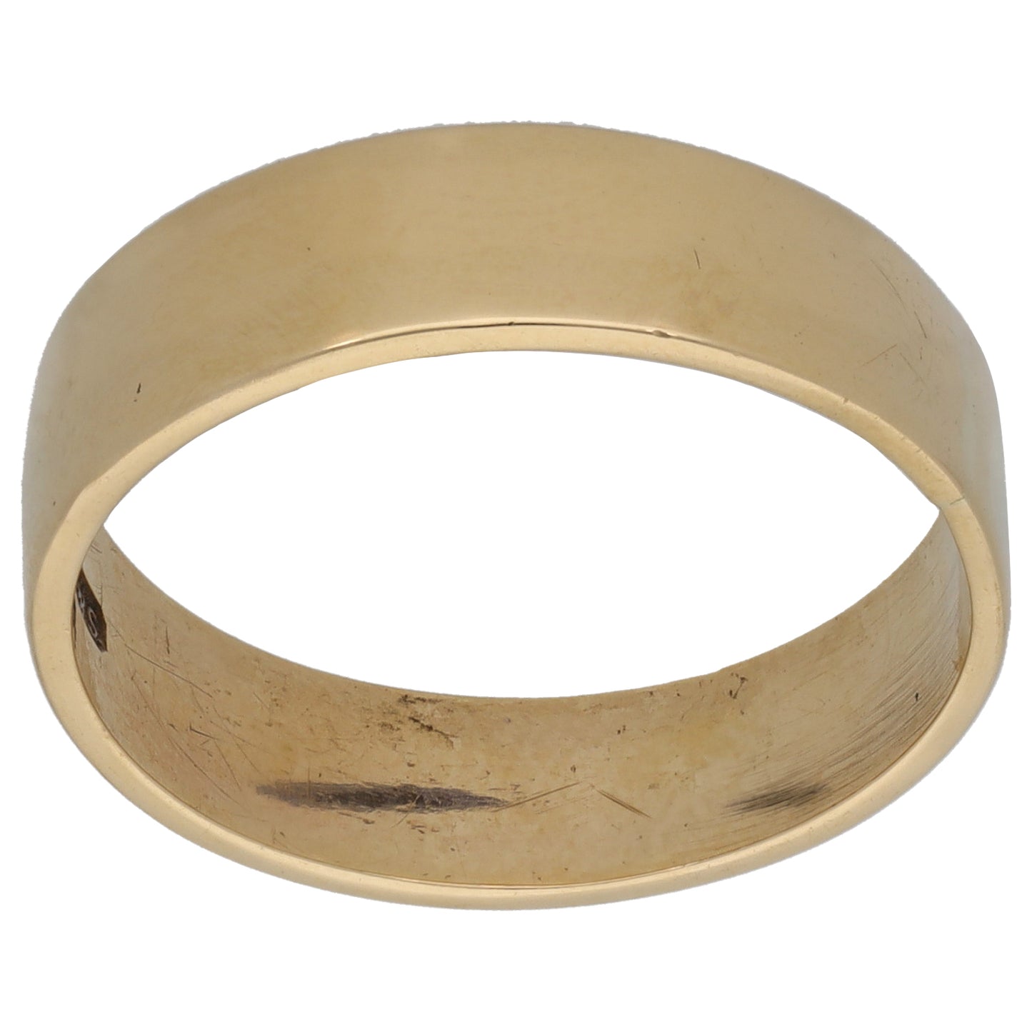 9ct Gold Plain Wedding Ring Size T
