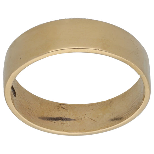 9ct Gold Plain Wedding Ring Size T