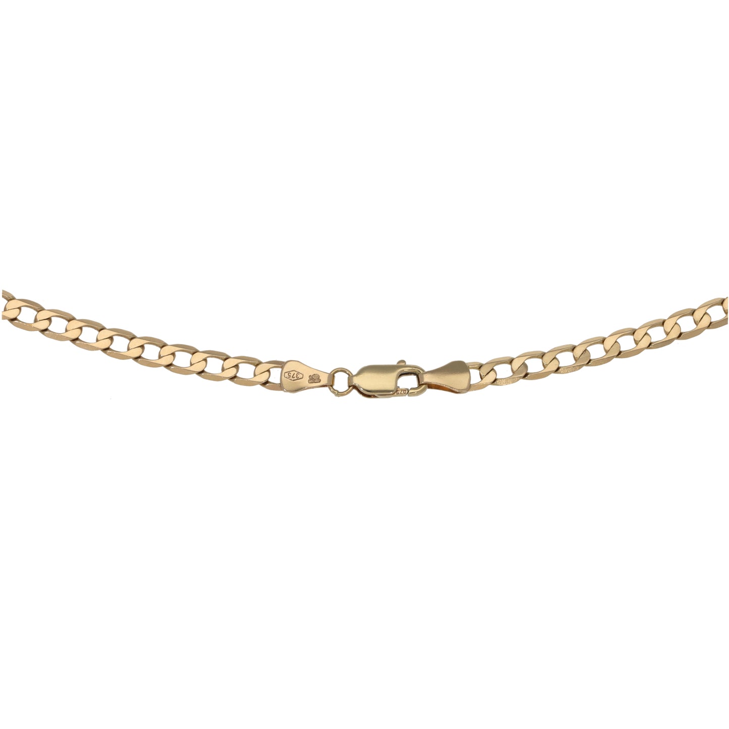 9ct Gold Curb Chain 18"