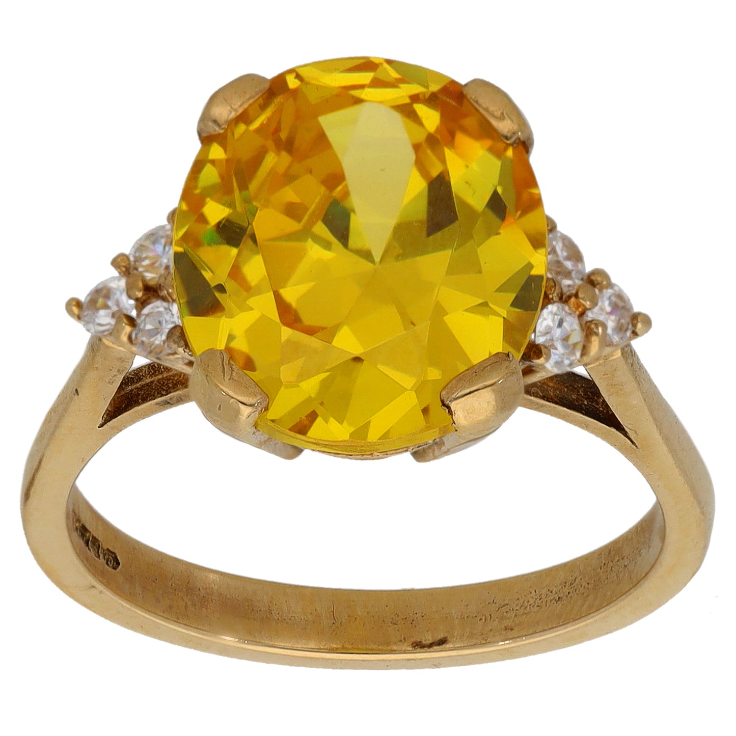 9ct Gold Imitation Dress/Cocktail Ring Size P