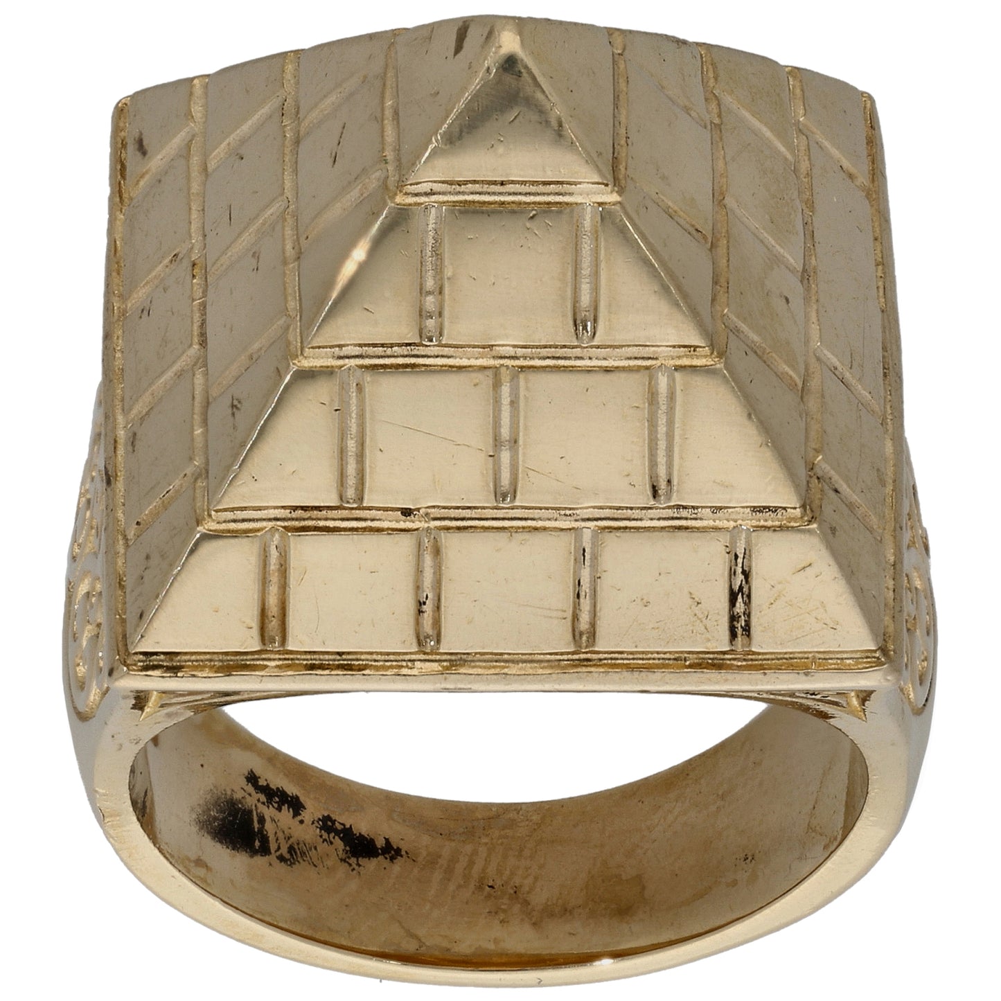 9ct Gold Pyramid Ring Size Y