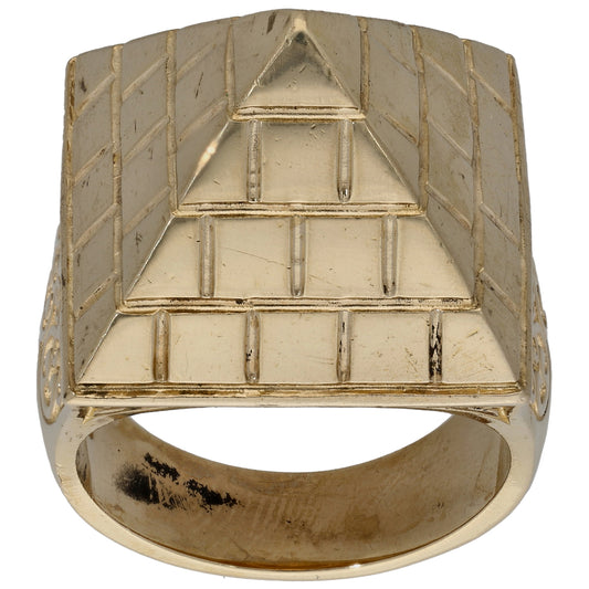 9ct Gold Pyramid Ring Size Y