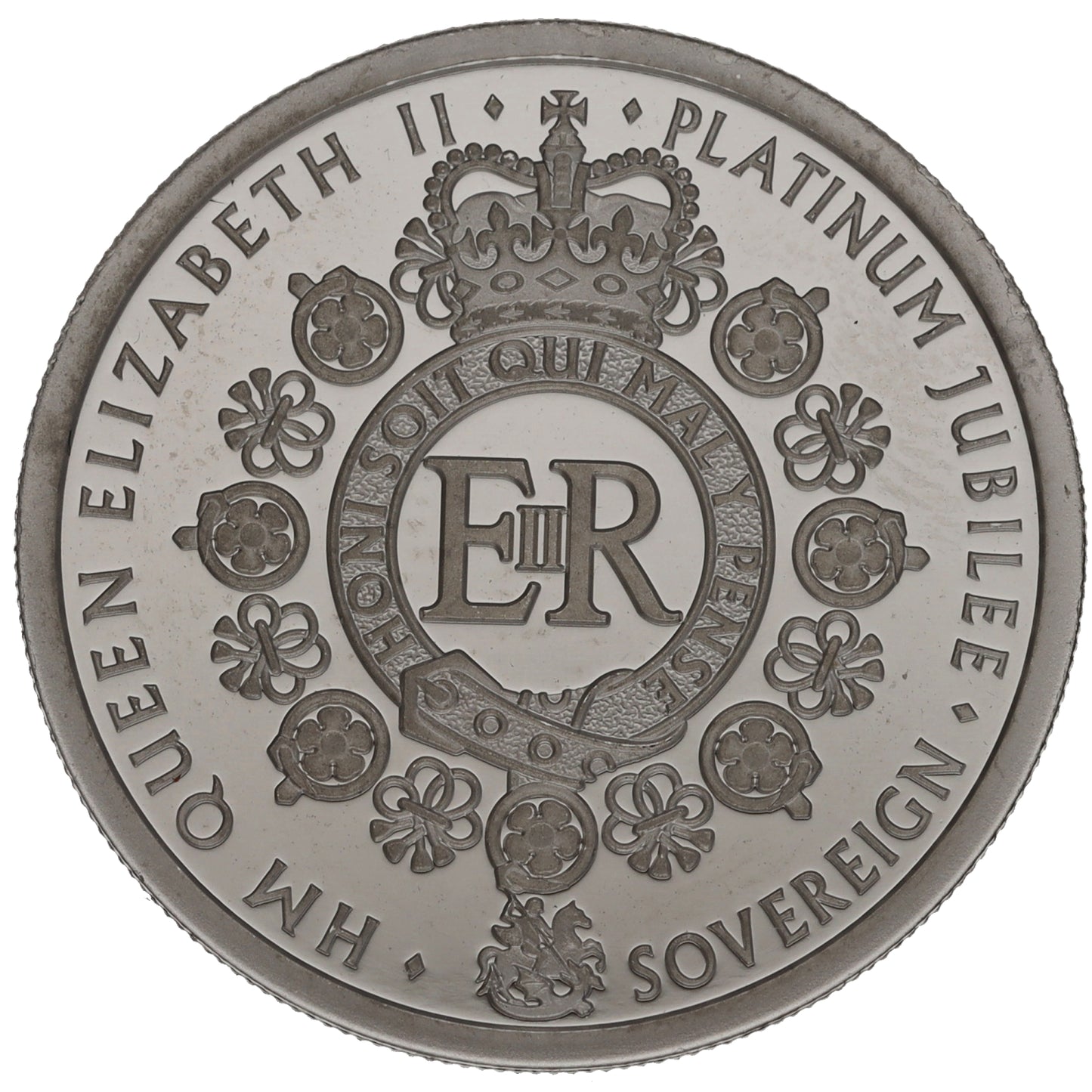 Platinum Queen Elizabeth II Platinum Jubilee Full Sovereign Coin 2022