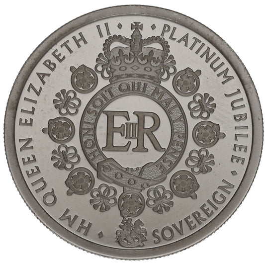Platinum Queen Elizabeth II Platinum Jubilee Full Sovereign Coin 2022