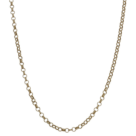 9ct gold belcher chain necklace with oval links