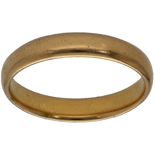 22ct Gold Plain Wedding Ring Size P