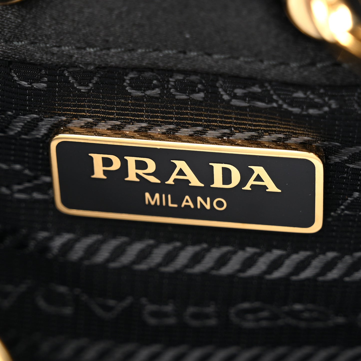 Prada Sequin Satin Triangle Logo Mini Pouch Bag - Black