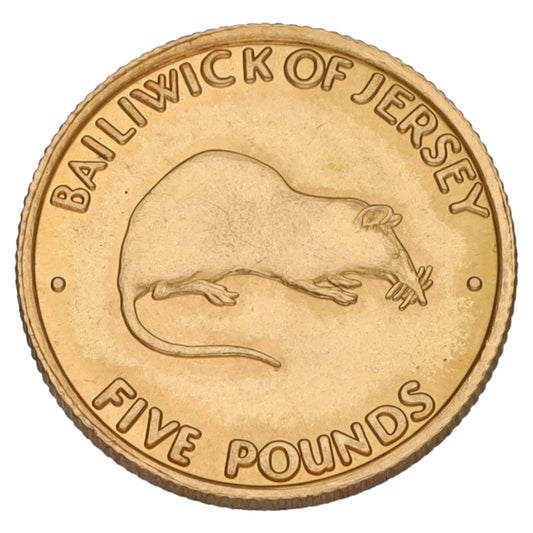 22ct Gold Queen Elizabeth II Silver Wedding Five Pounds Coin 1972