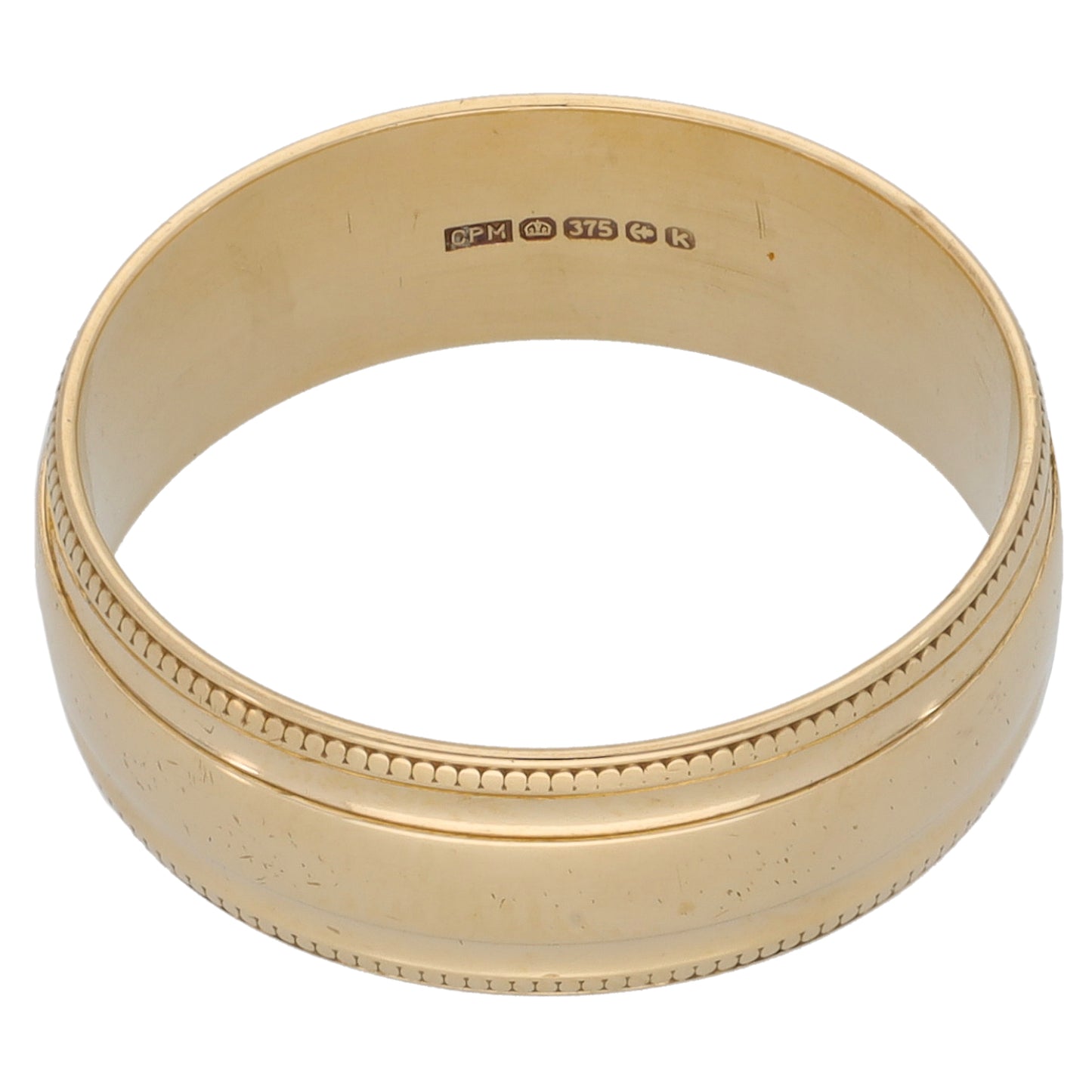 9ct Gold Plain Wedding Ring Size M