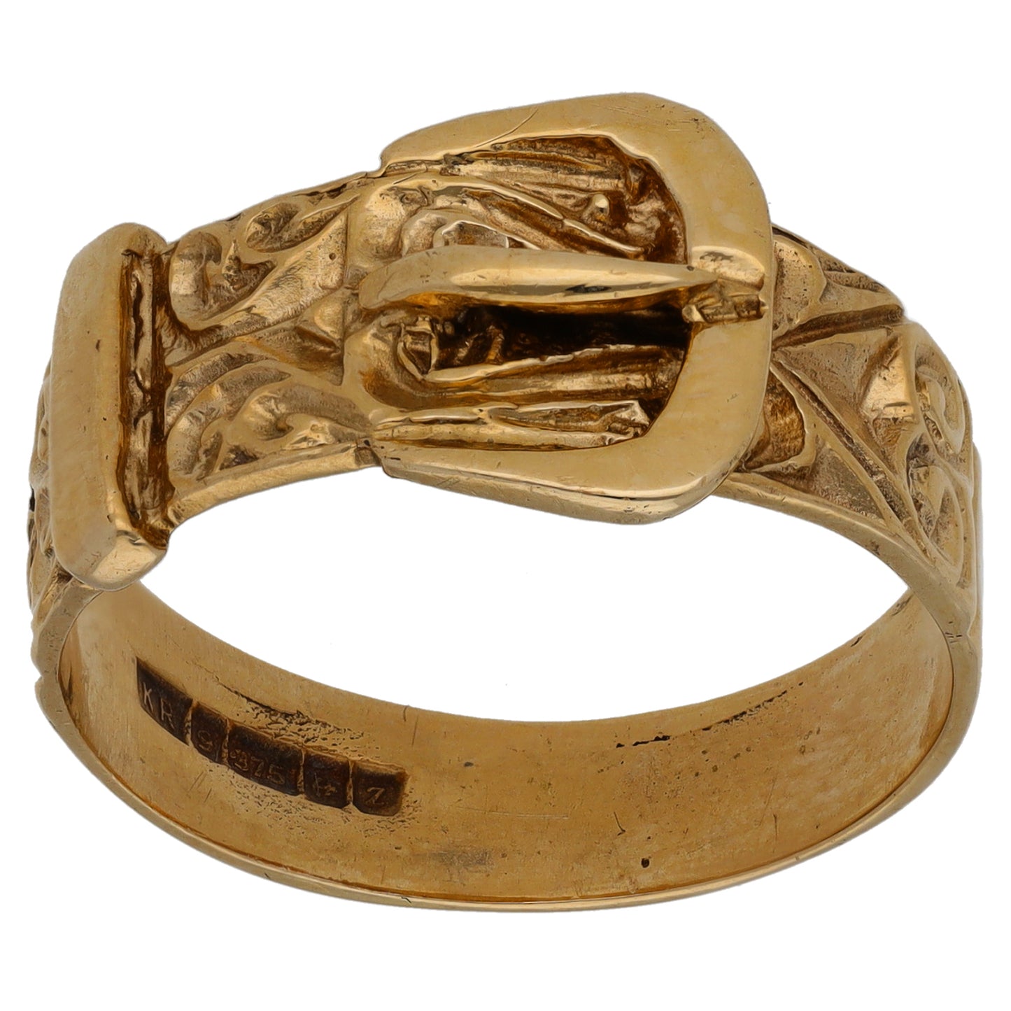 9ct Gold Buckle Ring Size V