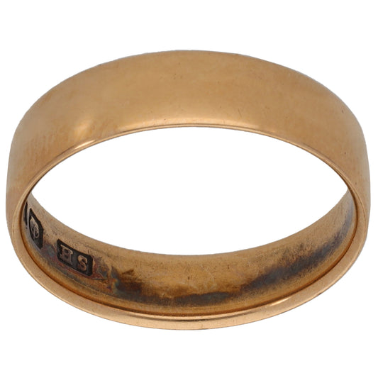 18ct Gold Plain Wedding Ring Size N