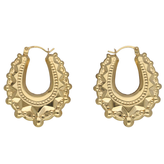 9ct Gold Creole Earrings