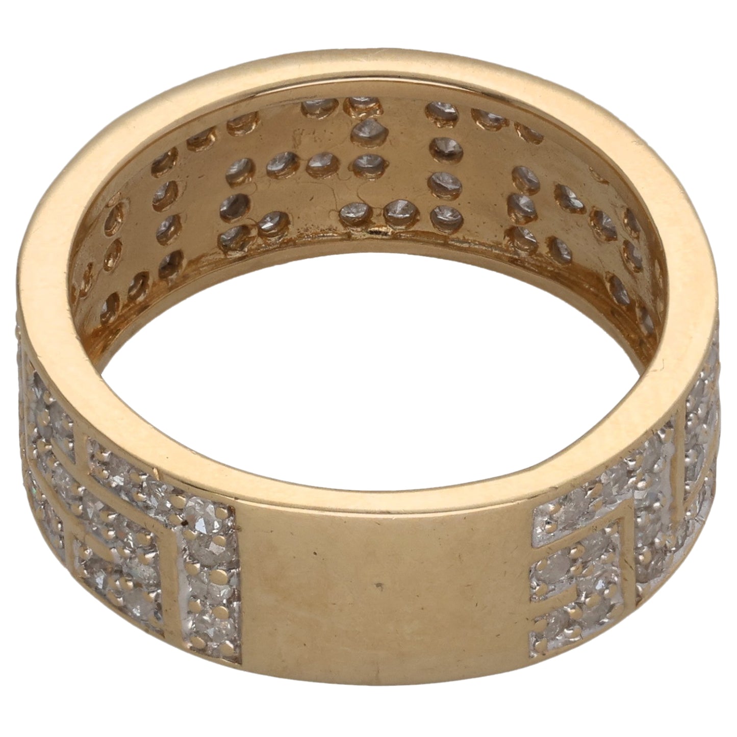 9ct Gold 1.00ct Diamond Alternative Ring Size Q