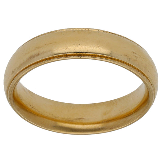 9ct Gold Plain Wedding Ring Size P