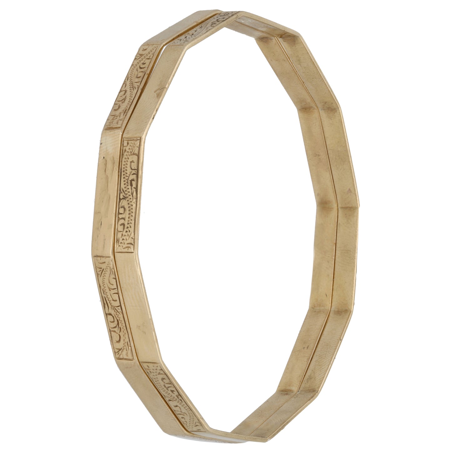 9ct Gold Set of 2 Bangles